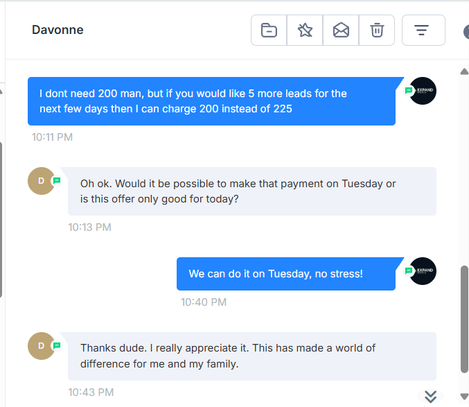 Client testimonial 1